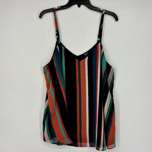 Torrid Size 1 Womens 1X Sophie Camisole Tank Top Multicolor Stripes V-Neck